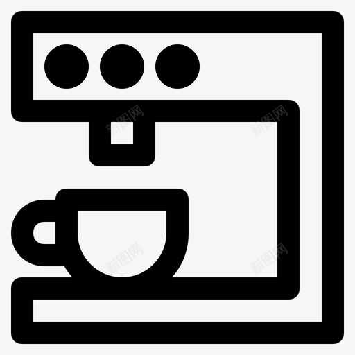 咖啡机电子浓缩咖啡机图标svg_新图网 https://ixintu.com 厨房 咖啡机 浓缩咖啡机 电子