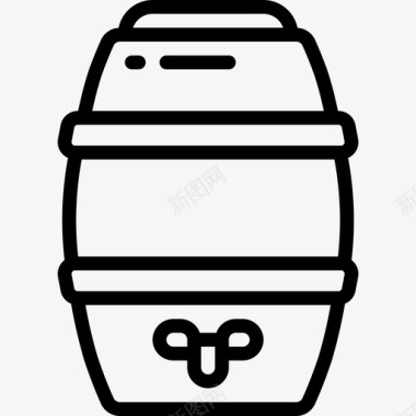 饮水机容器线性图标图标