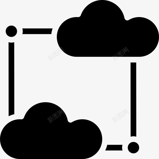 云计算数据和网络管理填充图标svg_新图网 https://ixintu.com 云计算 填充 数据和网络管理