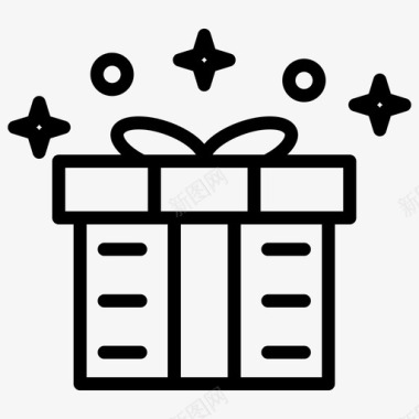 giftbox礼物星星图标图标