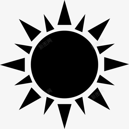 太阳全球变暖炎热图标svg_新图网 https://ixintu.com 全球变暖 全球变暖固体图标 夏天 太阳 炎热