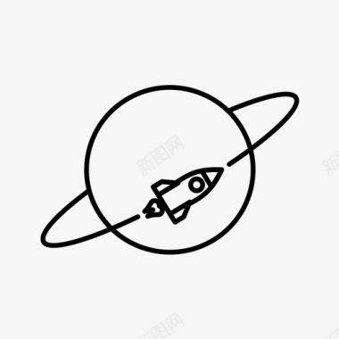 全球行星火箭图标图标