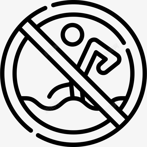 禁止小便游泳池规则5直线型图标svg_新图网 https://ixintu.com 小便 游泳池 直线 禁止 线型 规则