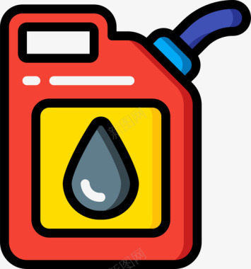 石油石油和天然气4线性颜色图标图标