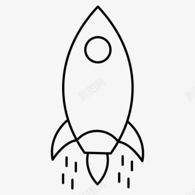 火箭旅行太空船图标图标