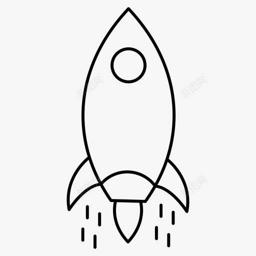 火箭旅行太空船图标svg_新图网 https://ixintu.com 商业 太空船 旅行 火箭 管理 细线