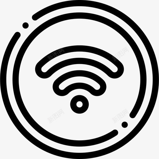 Wifi机场99线路图标svg_新图网 https://ixintu.com Wifi 机场 线路