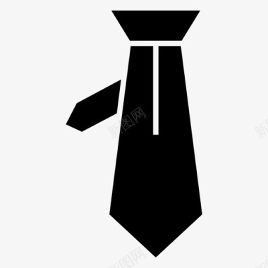 领带办公室深色图标图标