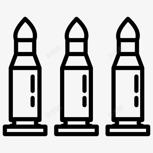 弹药军队子弹图标svg_新图网 https://ixintu.com 军队 子弹 常规 弹药 装备 陆军