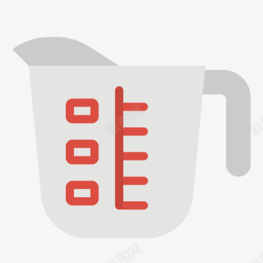 量杯咖啡壶3扁平图标图标