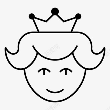 女王皇冠国王图标图标