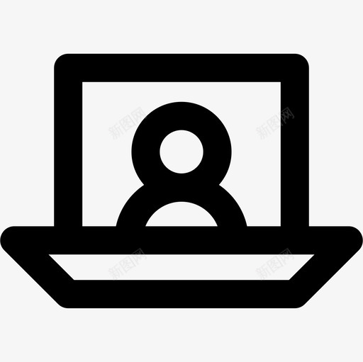 视频通话在线学习39线性图标svg_新图网 https://ixintu.com 在线学习 线性 视频 通话