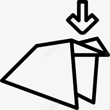 折纸折纸3线状图标图标