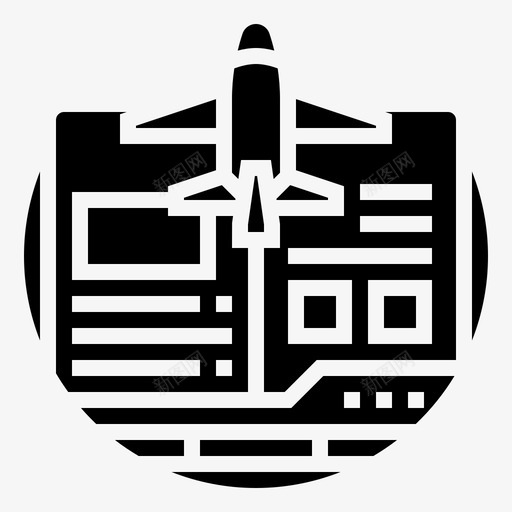 预订购买航班图标svg_新图网 https://ixintu.com glyph2 在线 机票 航班 购买 预订 飞机票