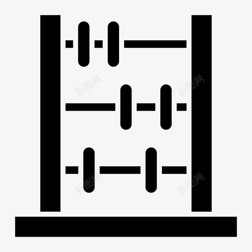 算盘商业教育图标svg_新图网 https://ixintu.com 商业 字形 教育 数学 算盘