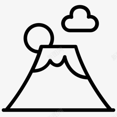 富士山日本地标日本符号图标图标