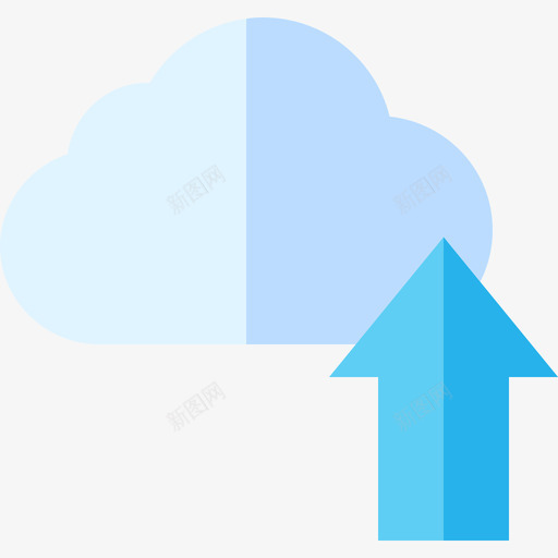 上传云计算40平面图标svg_新图网 https://ixintu.com 上传 云计算 平面