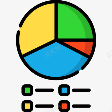 饼图经济型46线形颜色图标图标