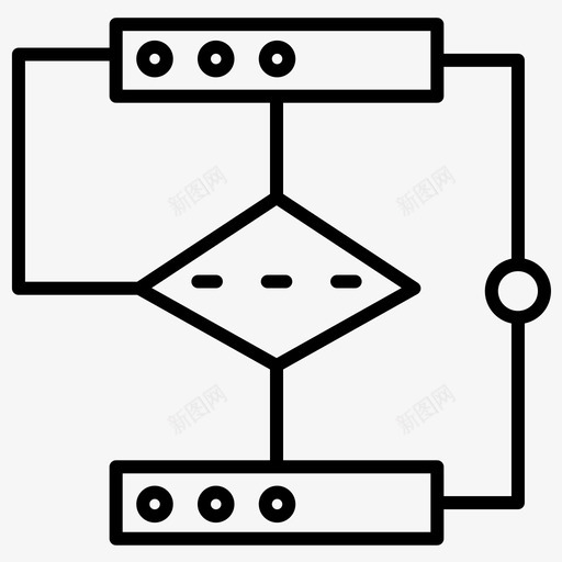 流程图图网络图标svg_新图网 https://ixintu.com 图 流程图 编程粗体lineset227 网络