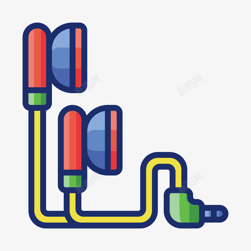 耳机返校102线性颜色图标svg_新图网 https://ixintu.com 线性 耳机 返校 颜色