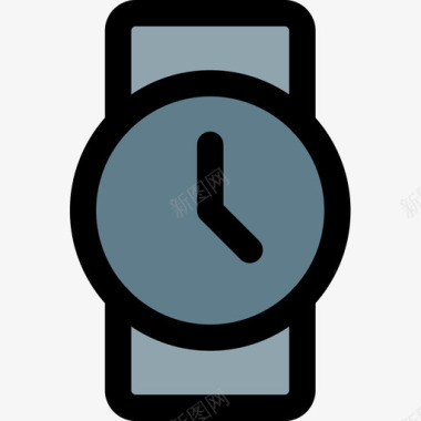 腕表日期和时间5线性颜色图标图标