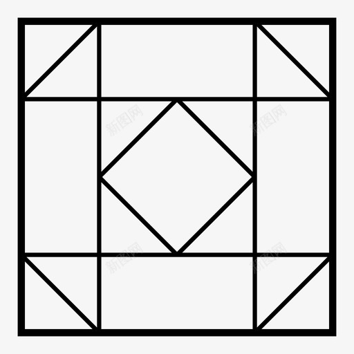 贴片方块图标svg_新图网 https://ixintu.com 制作 手工 手工制 拼图 方块 方形 模板 菱形 设计 贴片