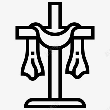 十字架复活节50直纹图标图标