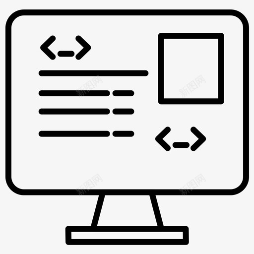编程编码计算机图标svg_新图网 https://ixintu.com 编码 编程 网站 计算机