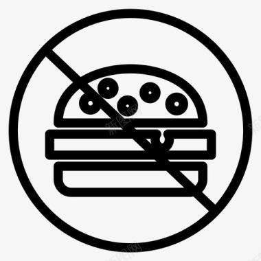 不汉堡吃图标图标