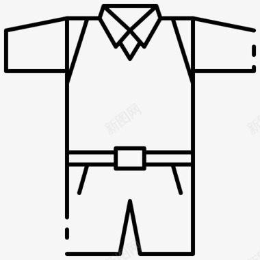 男装时装服装图标图标