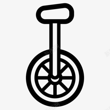 独轮车马戏团娱乐图标图标