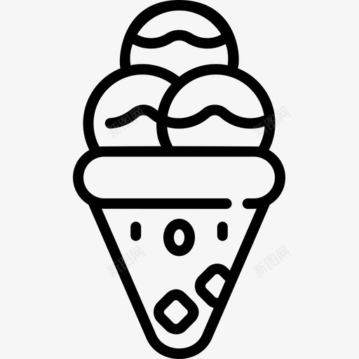 冰淇淋外卖28直线型图标svg_新图网 https://ixintu.com 冰淇淋 外卖 直线 线型