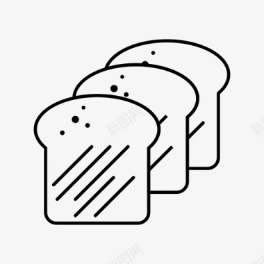 面包烘焙面包片图标图标