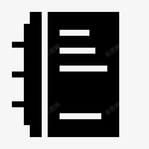 笔记本会计商务图标svg_新图网 https://ixintu.com 会计 可靠 商务 笔记本