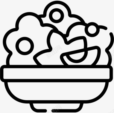 沙拉快餐69直系图标图标