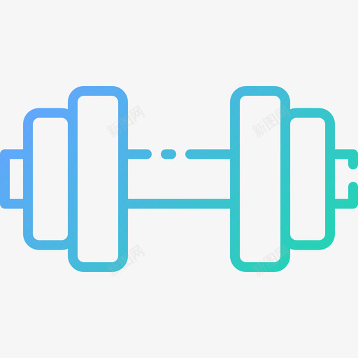 哑铃健身106梯度图标svg_新图网 https://ixintu.com 健身106 哑铃 梯度