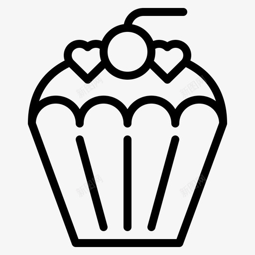 杯形蛋糕面包店甜点图标svg_新图网 https://ixintu.com 杯形 松饼 甜点 蛋糕 面包店
