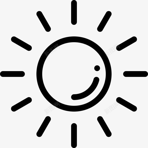 太阳74春天直线型图标svg_新图网 https://ixintu.com 74春天 太阳 直线型