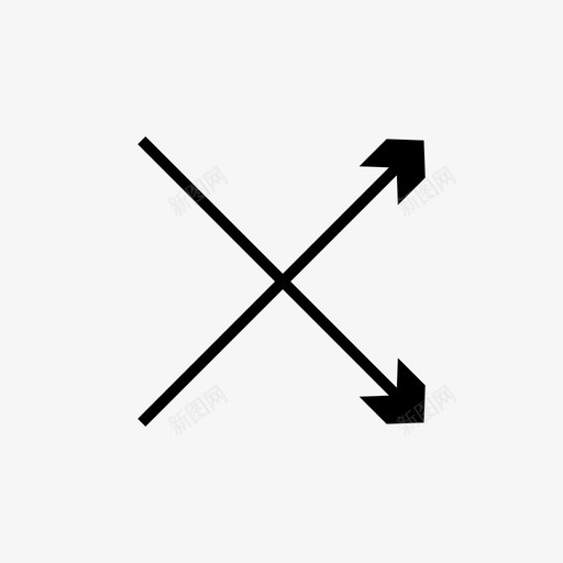 箭头弓十字图标svg_新图网 https://ixintu.com 十字 方向 箭头
