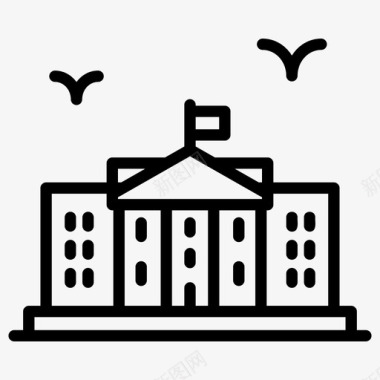 白宫政府财产官邸图标图标