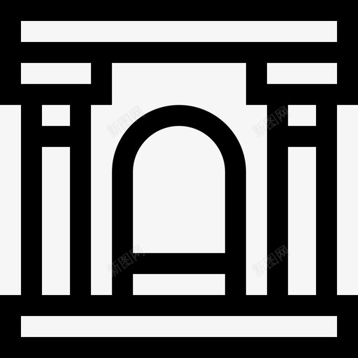 神庙希腊神话26手绘细节图标svg_新图网 https://ixintu.com 希腊神话26 手绘细节 神庙