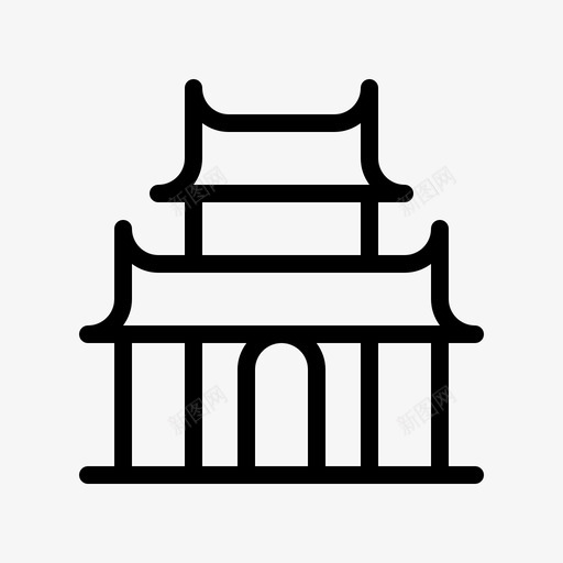 中国建筑46直线图标svg_新图网 https://ixintu.com 46 中国建筑 直线