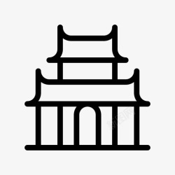 中国建筑标志中国建筑46直线图标高清图片