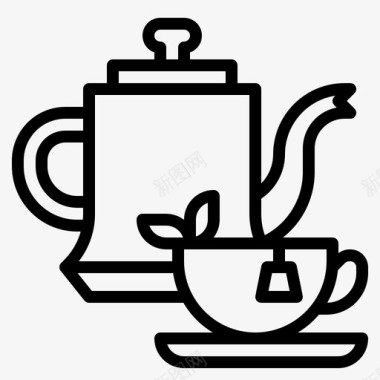 茶咖啡热咖啡图标图标