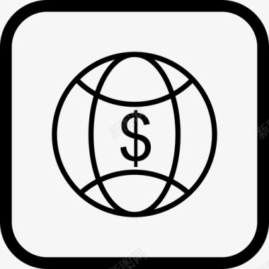 世界货币货币全球图标图标
