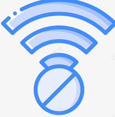 Wifi移动接口4蓝色图标图标