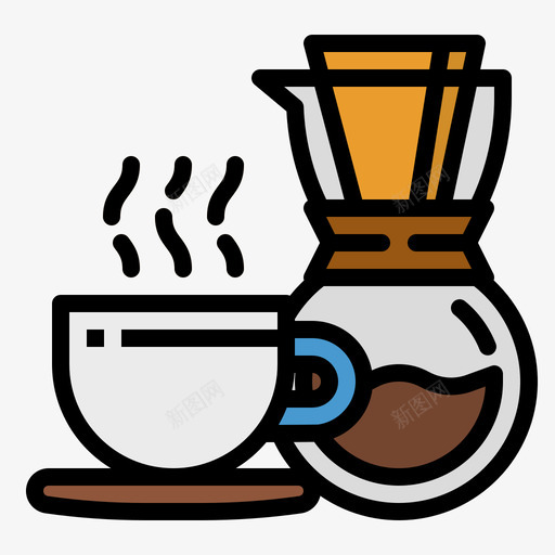 热咖啡食品配送65线性颜色图标svg_新图网 https://ixintu.com 咖啡 线性 配送 颜色 食品