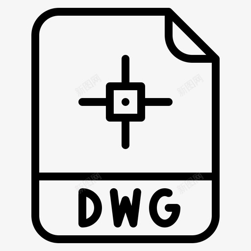 Dwg文件扩展名2轮廓图标svg_新图网 https://ixintu.com Dwg 文件扩展名2 轮廓