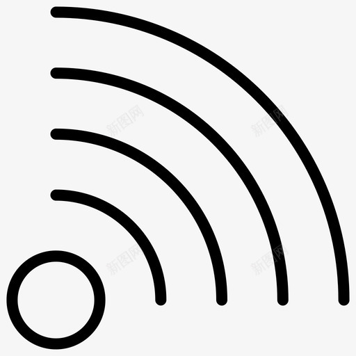 wifi连接互联网图标svg_新图网 https://ixintu.com wifi 业务图标粗体lineset555 互联网 信号 连接