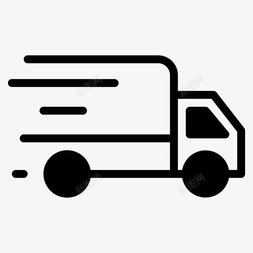 快速交货快递运输图标svg_新图网 https://ixintu.com 交货 卡车 固体 快递 快速 航运 运输 集市
